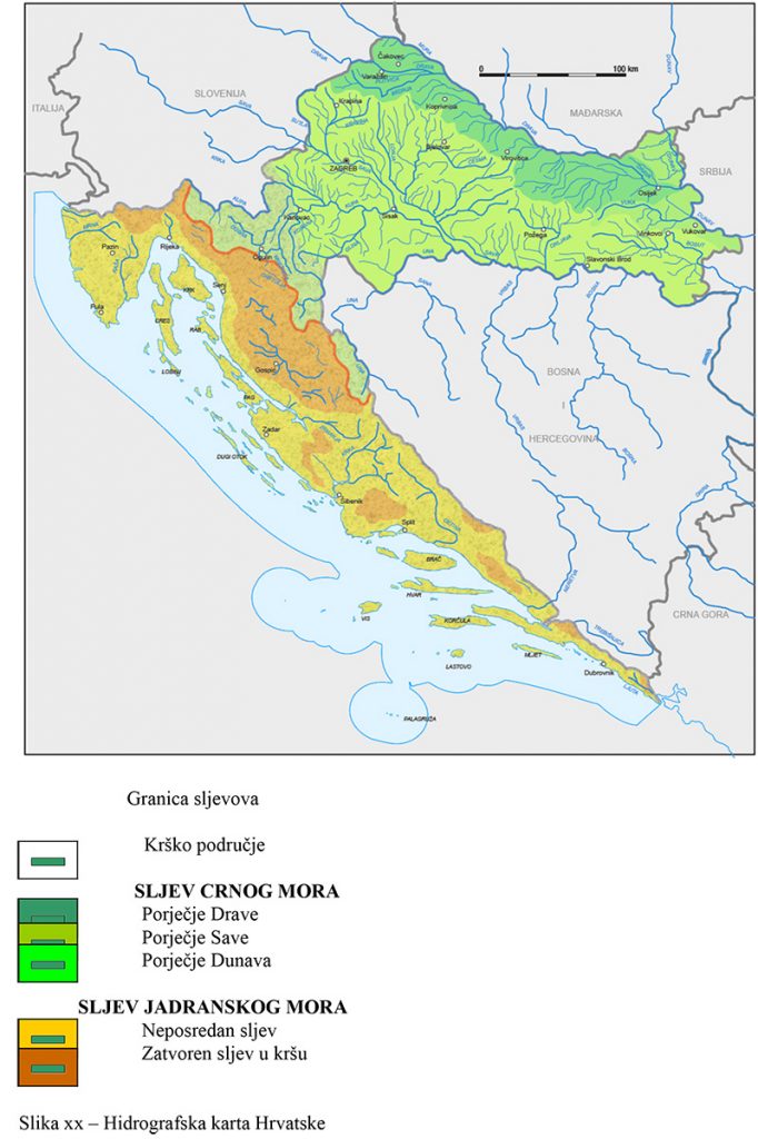 hidrografska karta hrvatske ŠTO JE RIJEKA   Crorivers hidrografska karta hrvatske